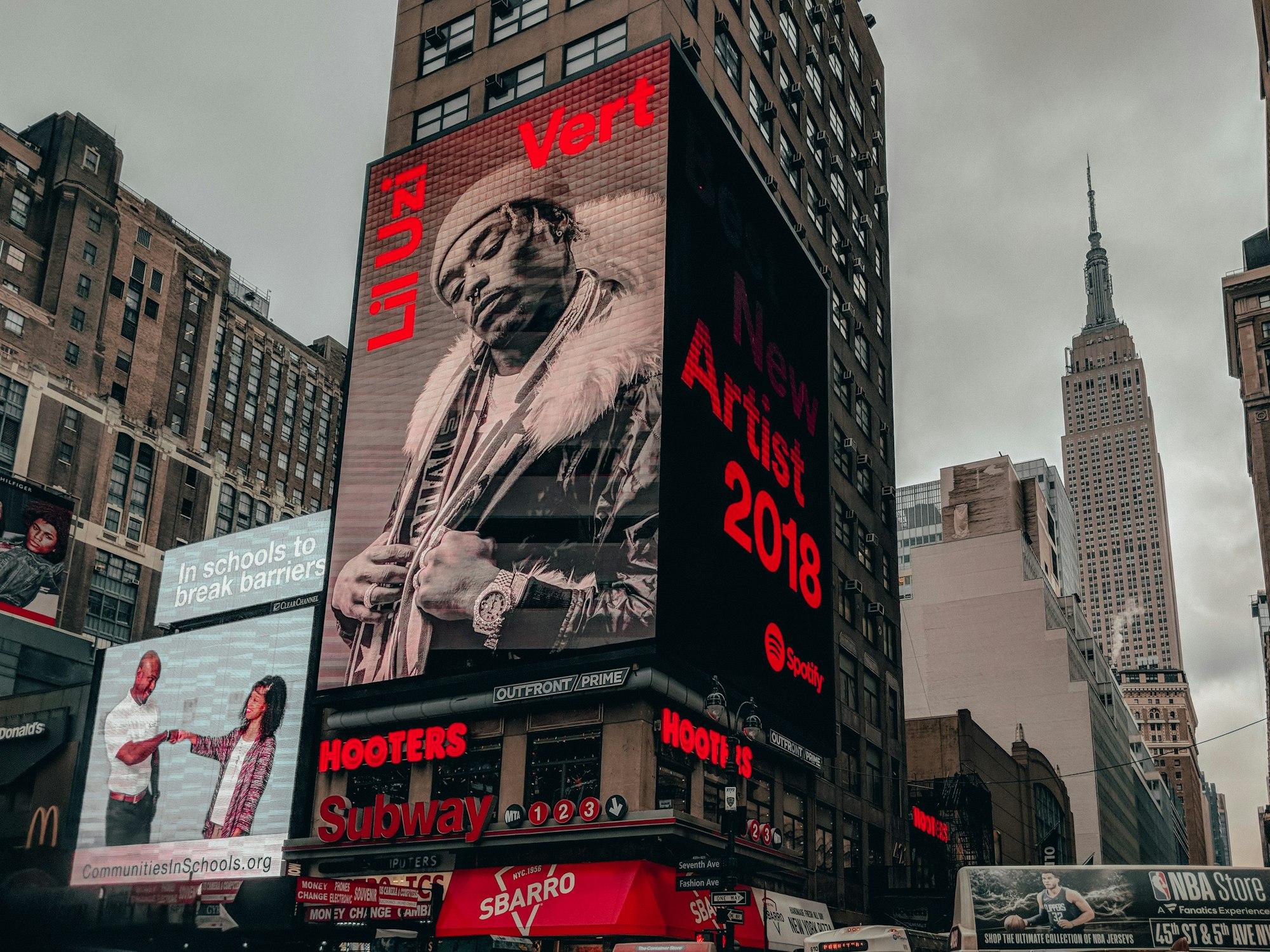 Maxischermi pubblicitari a Times Square, New York